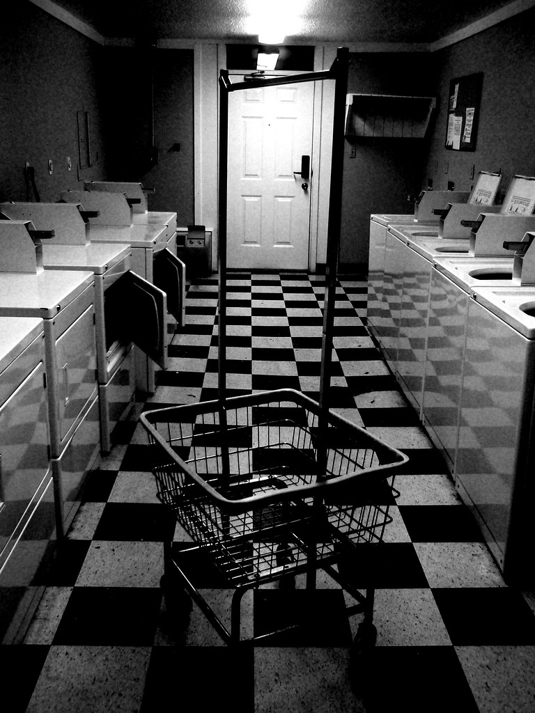 Washer and dryer in a Falls Church laundry room